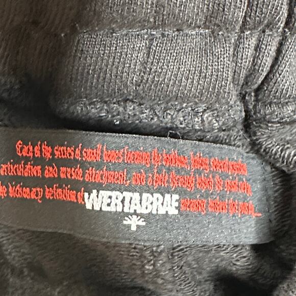 VERTABRAE Spellout Sweatpants Black Yellow Sz XL $250 {HH40} - Picture 4 of 6